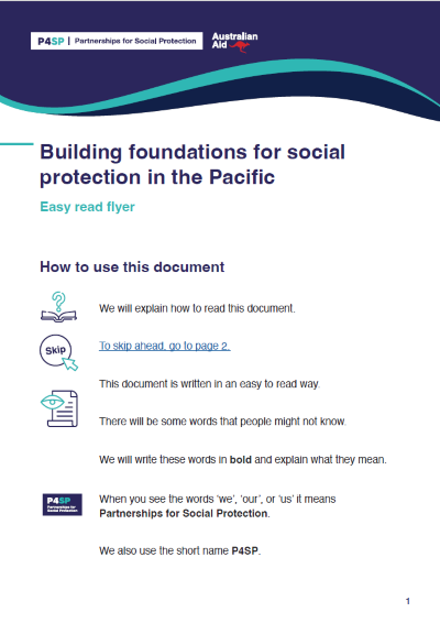 P4SP flyer easy read cover